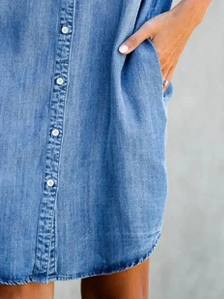 Lucia - Robe en denim - Décontractée - Tissu de haute qualité - Idéale pour le quotidien pour femmes
