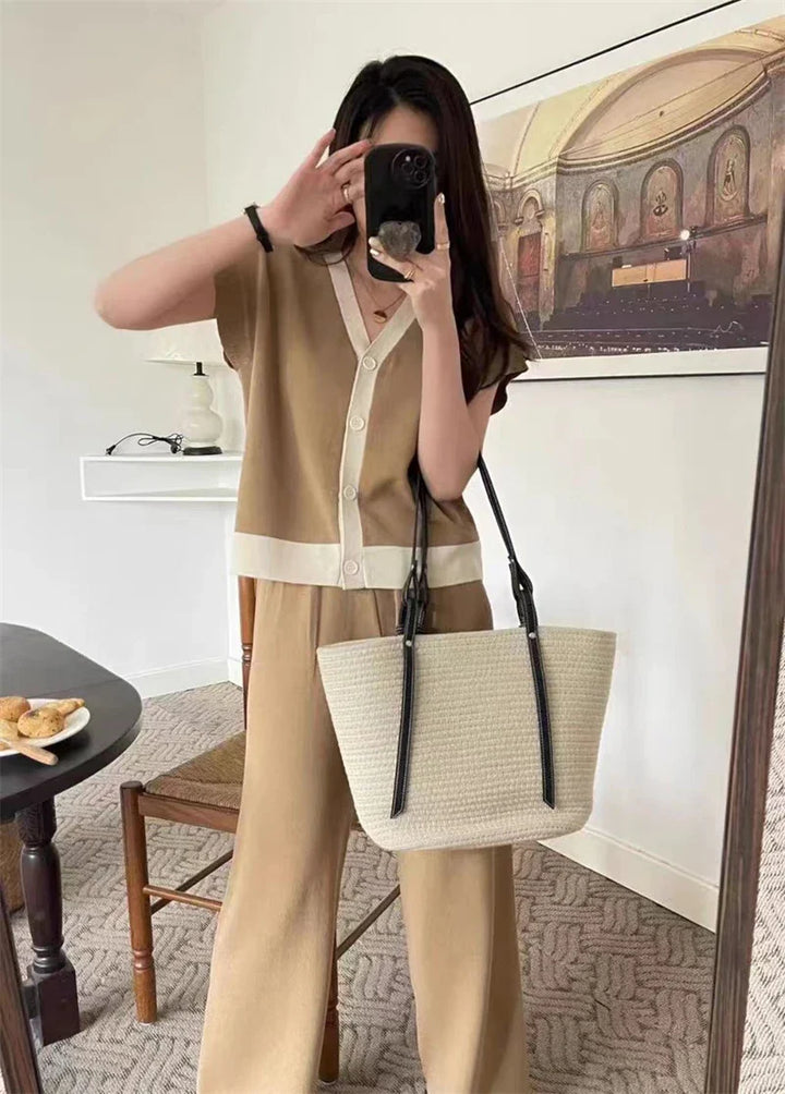 Camille - Elegante set di maglieria [Oberteil+Hose]