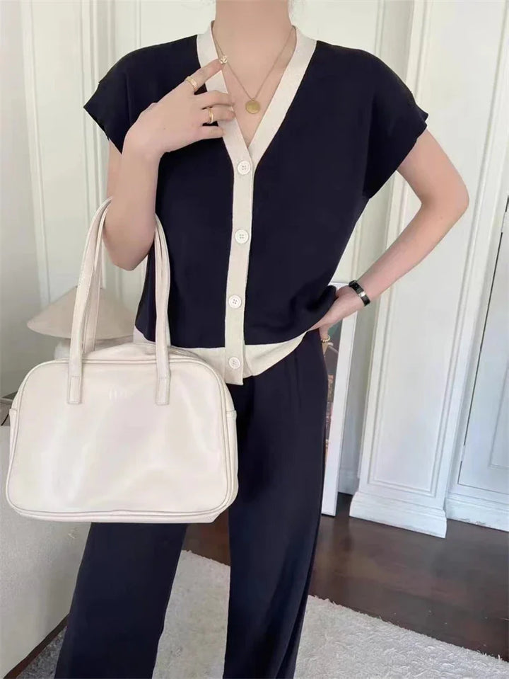 Camille - Elegante set di maglieria [Oberteil+Hose]