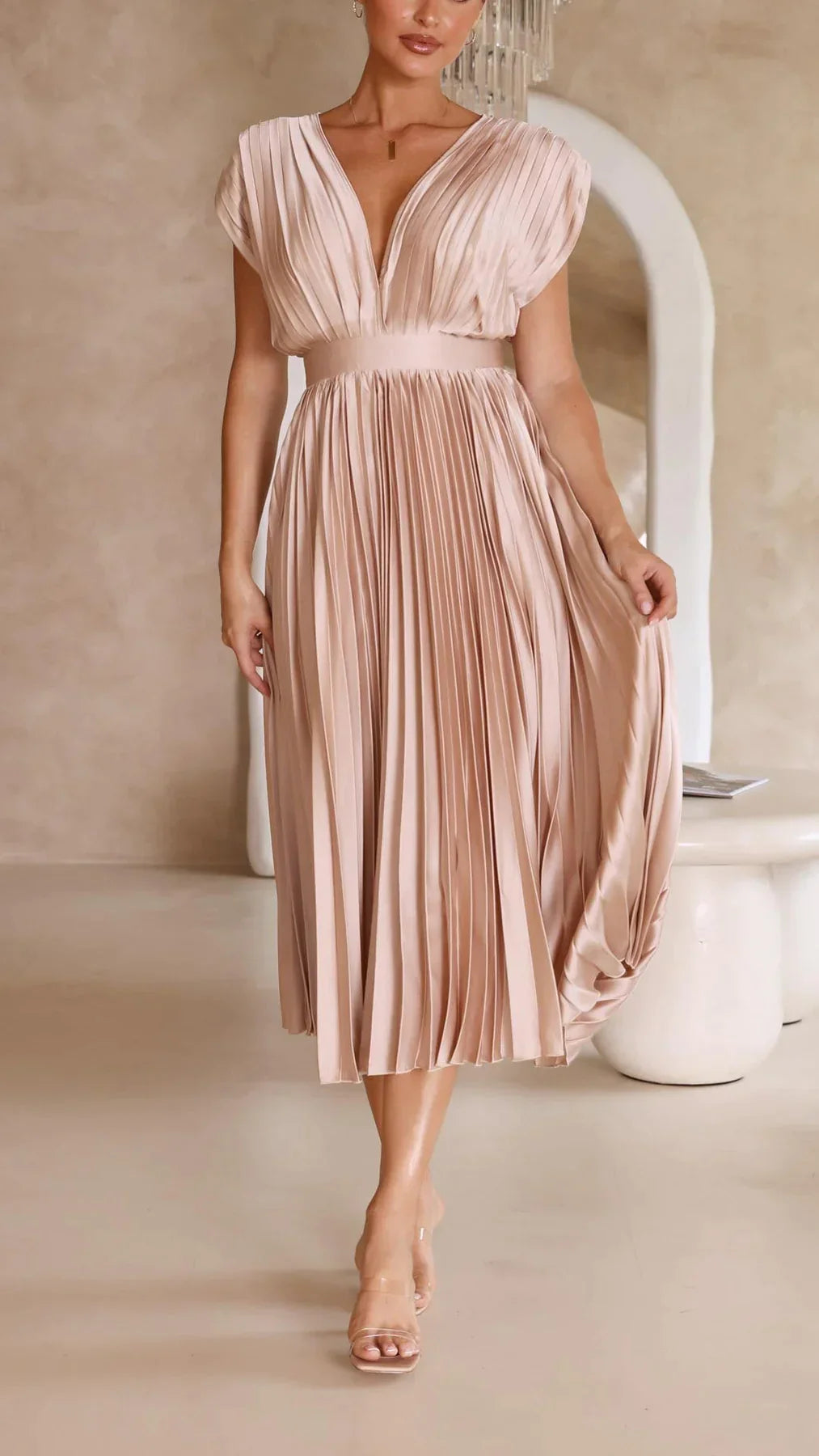 Alexandra - Robe plissée élégante sexy