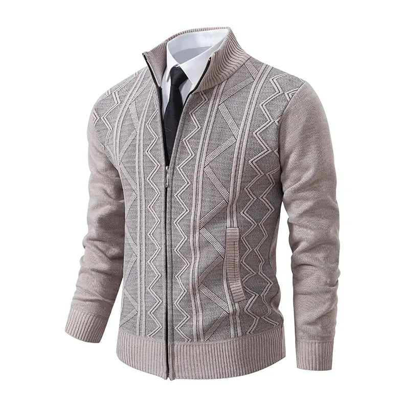 Isreal - Gilet en tricot avec fermeture éclair pour hommes