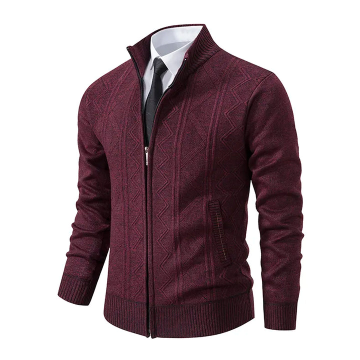 Isreal - Gilet en tricot avec fermeture éclair pour hommes