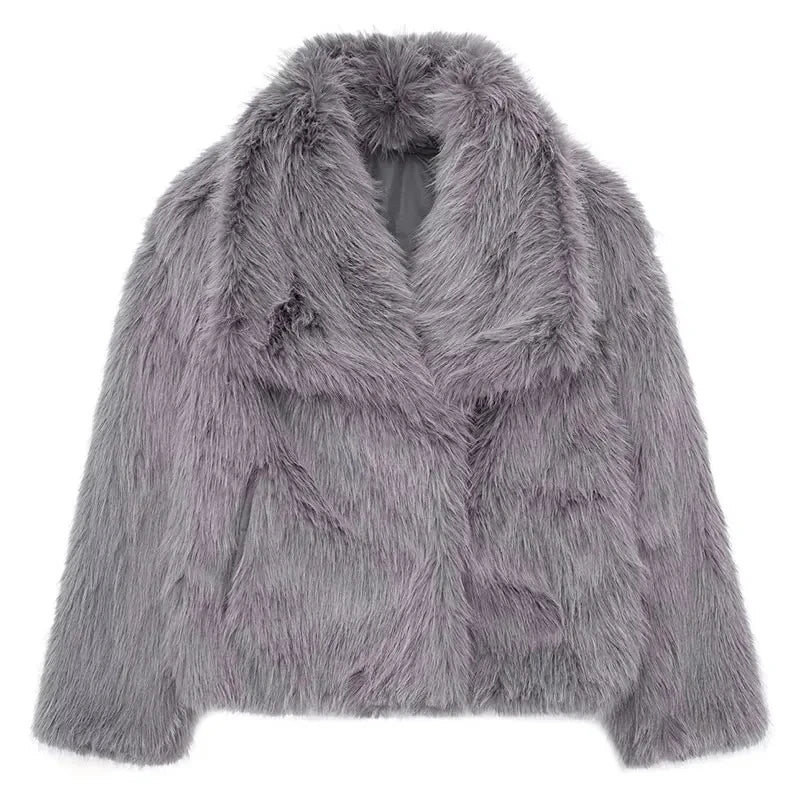 Ariah - Cappotto di pelliccia sintetica alla moda