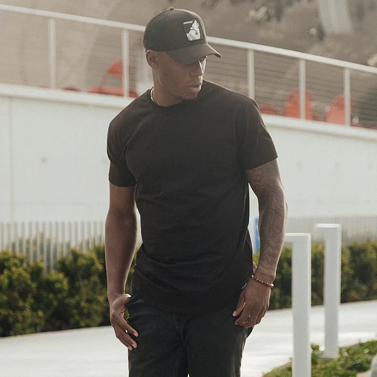 T-shirt homme ajusté avec col rond – T-shirt slim fit pour fitness, loisirs et été
