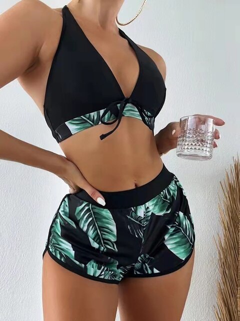 FRANCES - Bikini avec imprimé feuilles