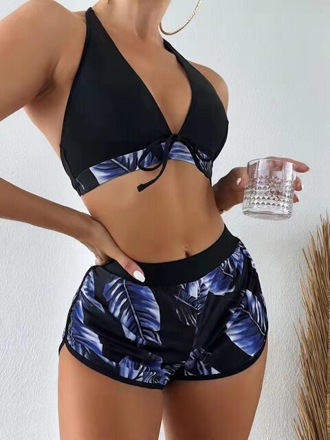 FRANCES - Bikini avec imprimé feuilles