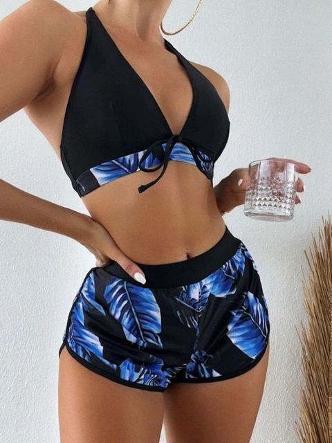 FRANCES - Bikini avec imprimé feuilles