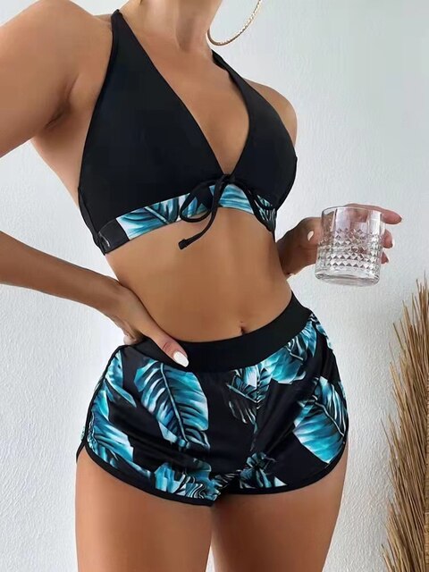 FRANCES - Bikini avec imprimé feuilles