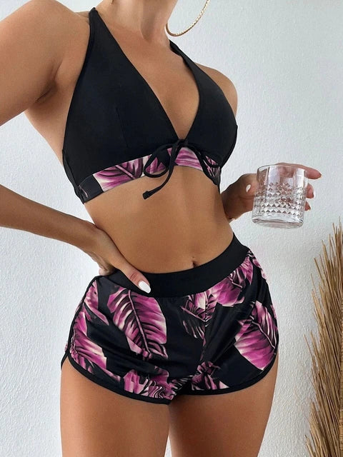 FRANCES - Bikini avec imprimé feuilles