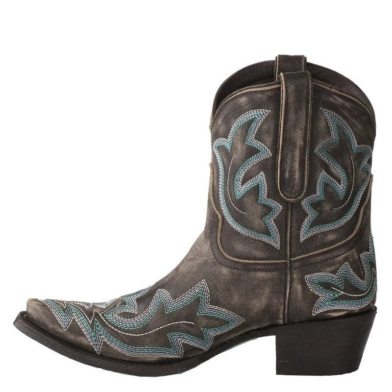 Lina - Bottes de cowboy brodées en cuir