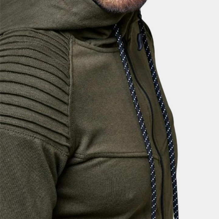 Survêtement homme avec détails côtelés – Ensemble jogging à capuche pour sport et loisirs