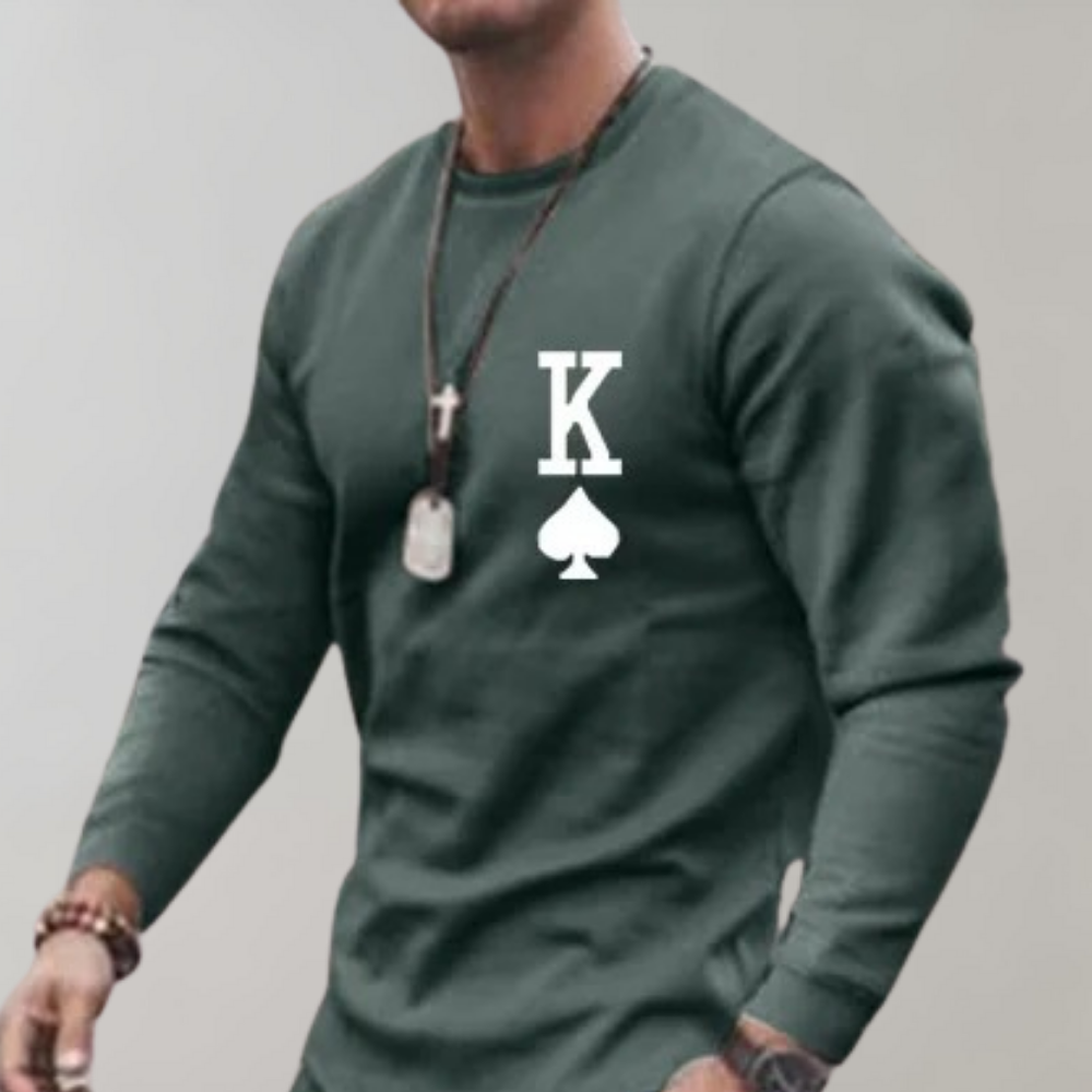 Survêtement d'entraînement homme 2 pièces – Survêtement King of Spades avec t-shirt col rond & pantalon de jogging