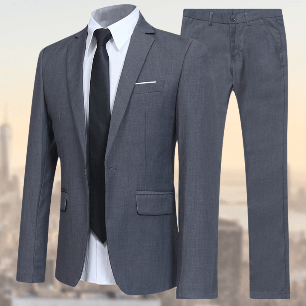 Eleganter Herren Anzug 2-teilig – Slim Fit Business Set mit Sakko & Hose für Hochzeit, Büro & Events