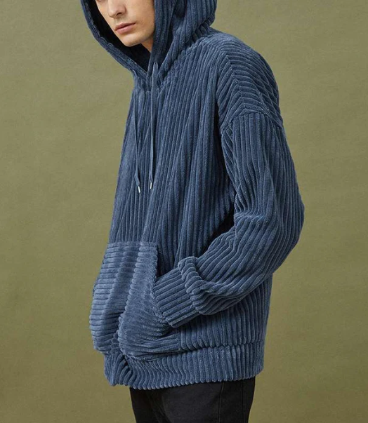 UNISEX | Sweat à capuche en velours côtelé