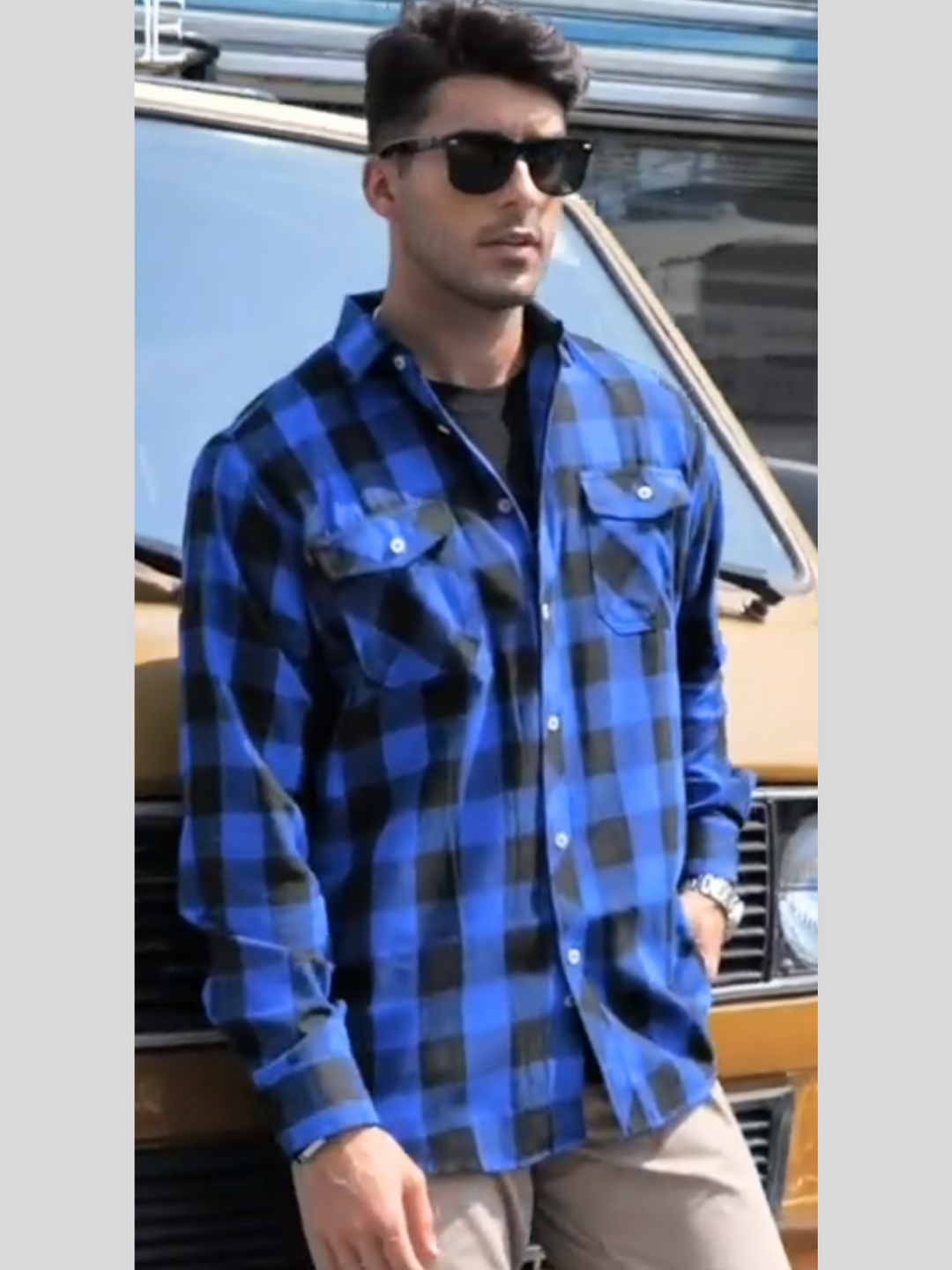 David | Camicia di flanella a quadri con maniche lunghe