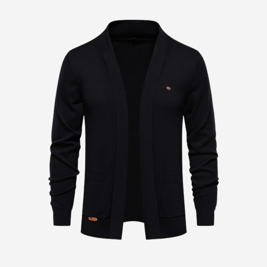 Dexter - cardigan décontracté en tricot avec col pour hommes