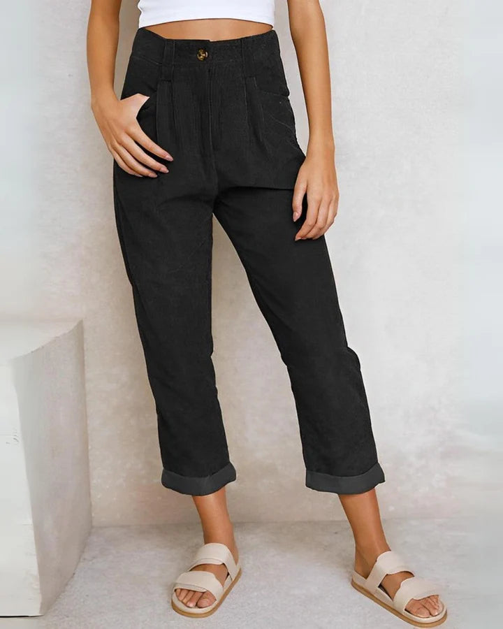 Pantalon en velours côtelé confortable