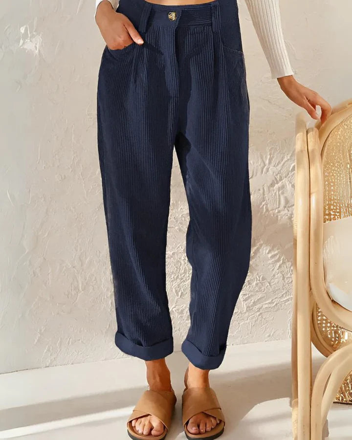 Pantalon en velours côtelé confortable