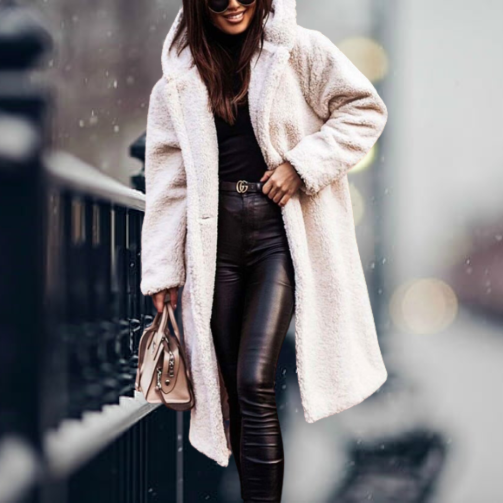 Ailani - Manteau d'hiver long en peluche élégant pour femmes