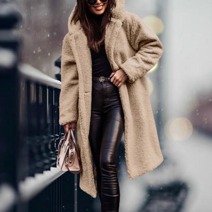 Ailani - Manteau d'hiver long en peluche élégant pour femmes