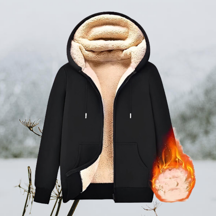 Valentina - Kuschelige Unisex Lammfell Kapuzenjacke