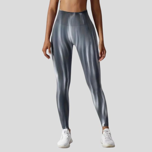 Leggings décontractés taille haute avec motif ondulé | Parfait pour les activités de loisirs pour femmes