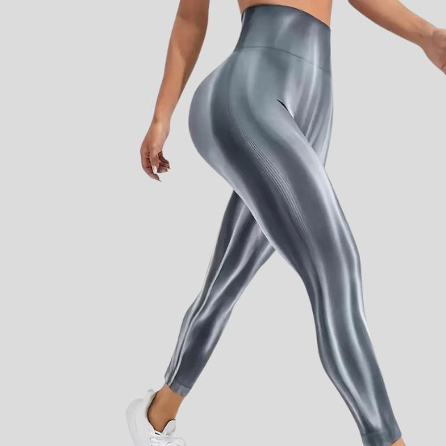 Leggings décontractés taille haute avec motif ondulé | Parfait pour les activités de loisirs pour femmes