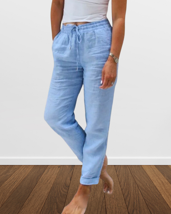 Bertha - Pantalon de loisirs pour femmes en coton et lin