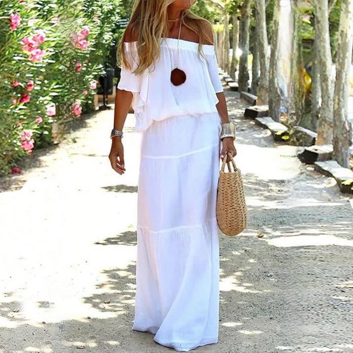 NIKA – Robe longue élégante à épaules dénudées pour toutes les occasions