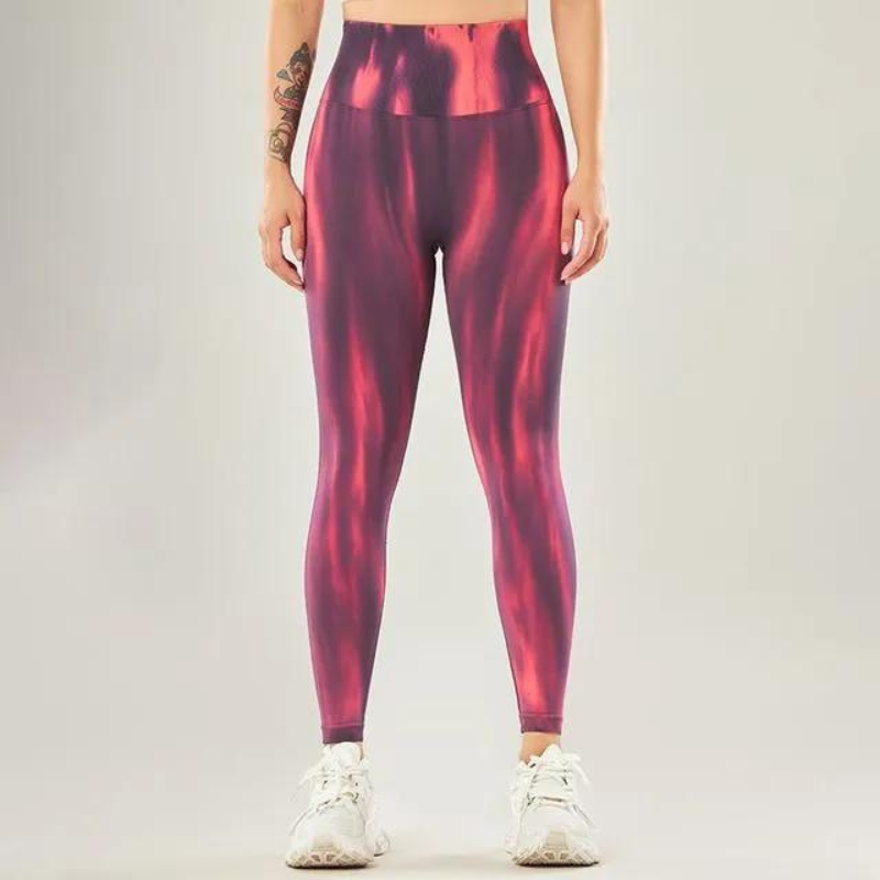 Leggings décontractés taille haute avec motif ondulé | Parfait pour les activités de loisirs pour femmes