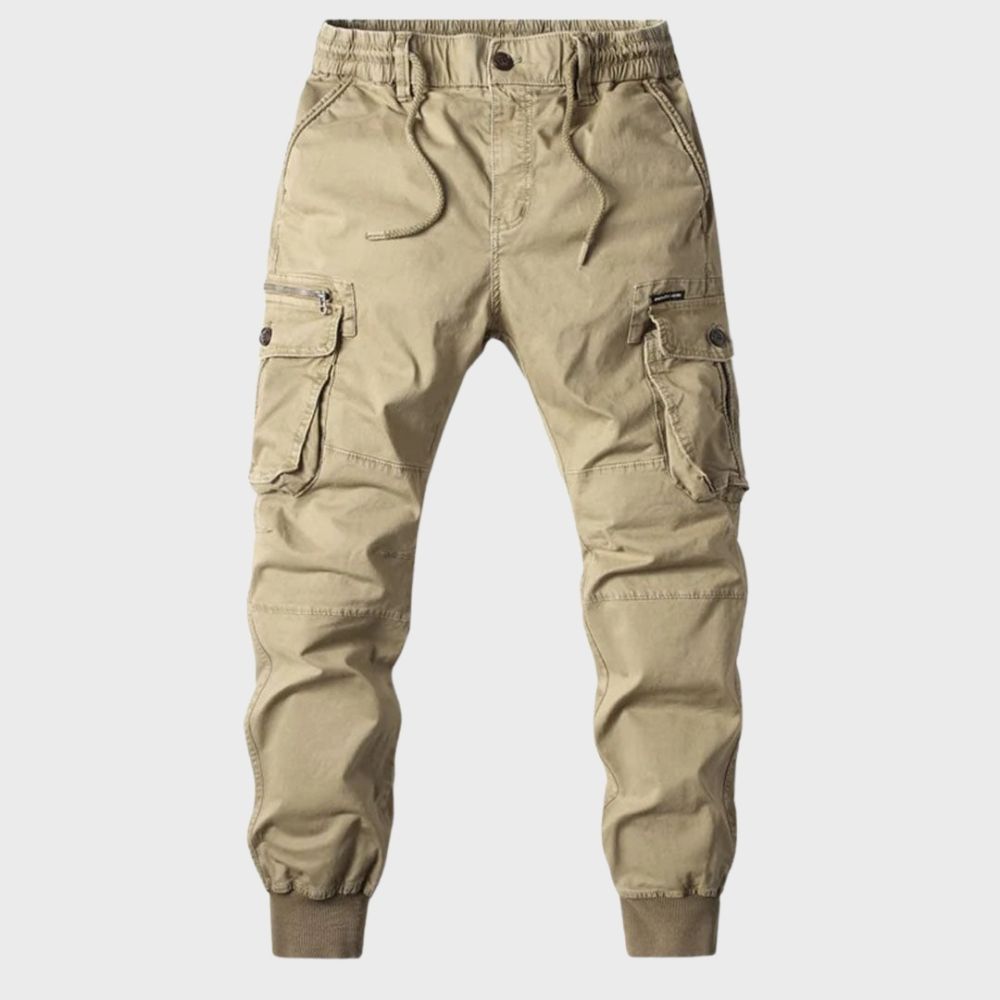 Pantalon cargo homme jogger – Pantalon de loisirs confortable avec ceinture élastique et poches style utilitaire