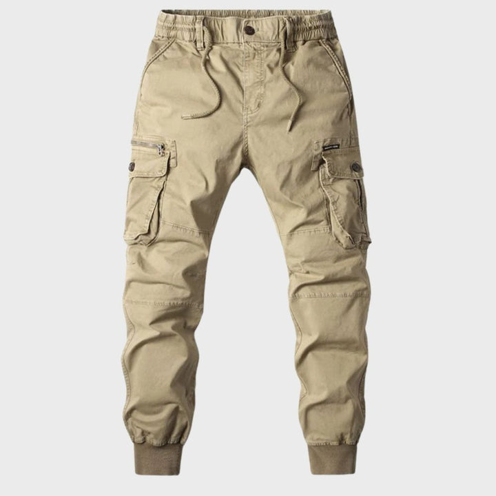 Pantalon cargo homme jogger – Pantalon de loisirs confortable avec ceinture élastique et poches style utilitaire