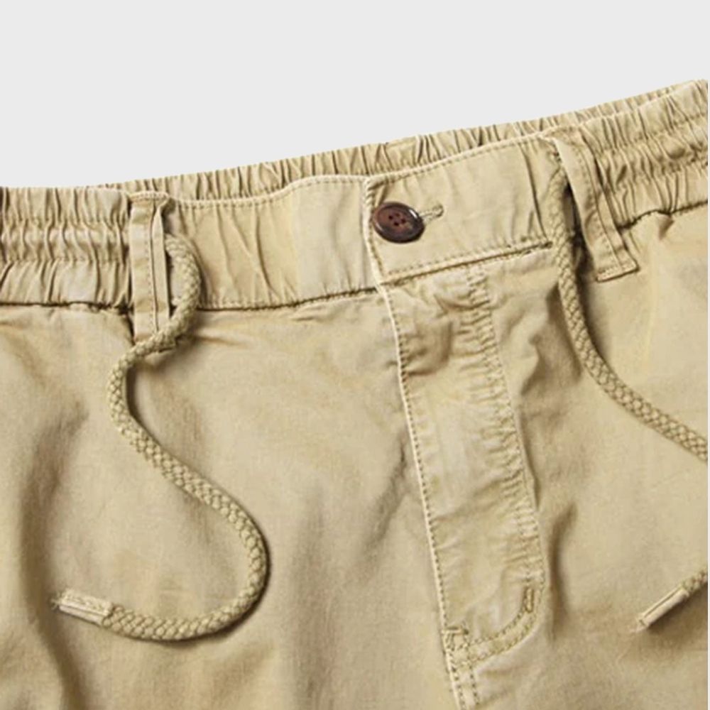 Pantalon cargo homme jogger – Pantalon de loisirs confortable avec ceinture élastique et poches style utilitaire