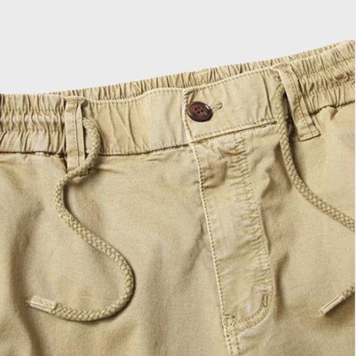 Pantalon cargo homme jogger – Pantalon de loisirs confortable avec ceinture élastique et poches style utilitaire
