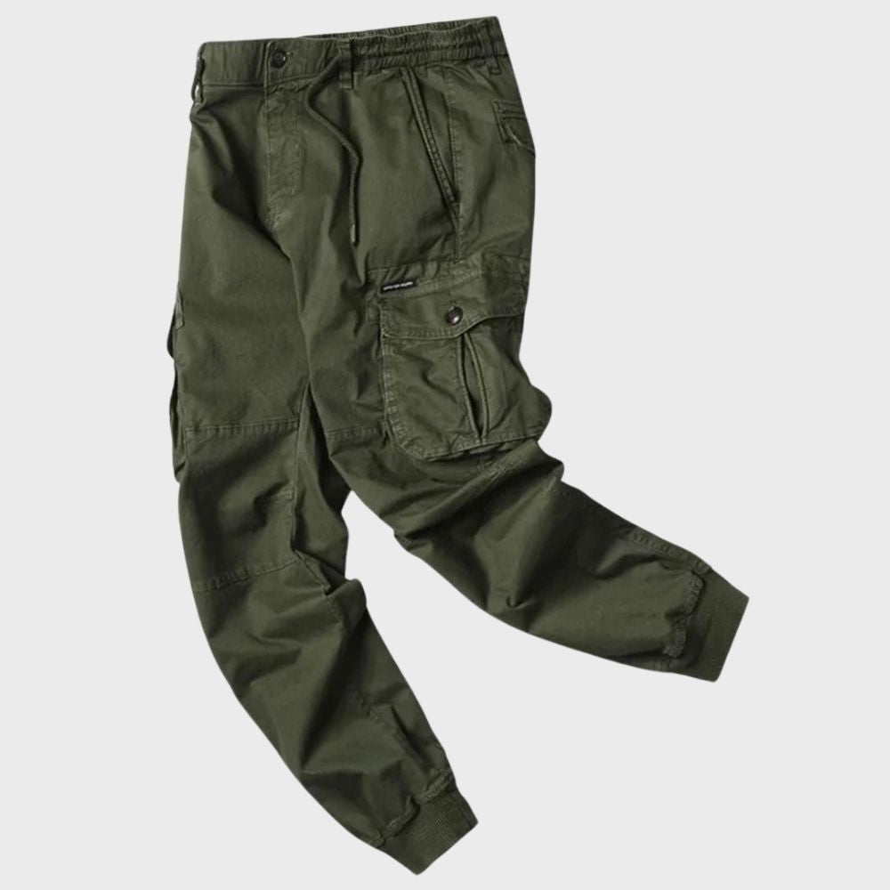 Pantalon cargo homme jogger – Pantalon de loisirs confortable avec ceinture élastique et poches style utilitaire