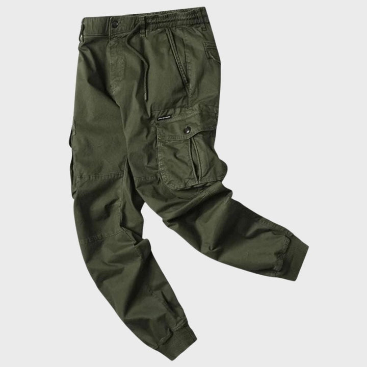 Pantalon cargo homme jogger – Pantalon de loisirs confortable avec ceinture élastique et poches style utilitaire