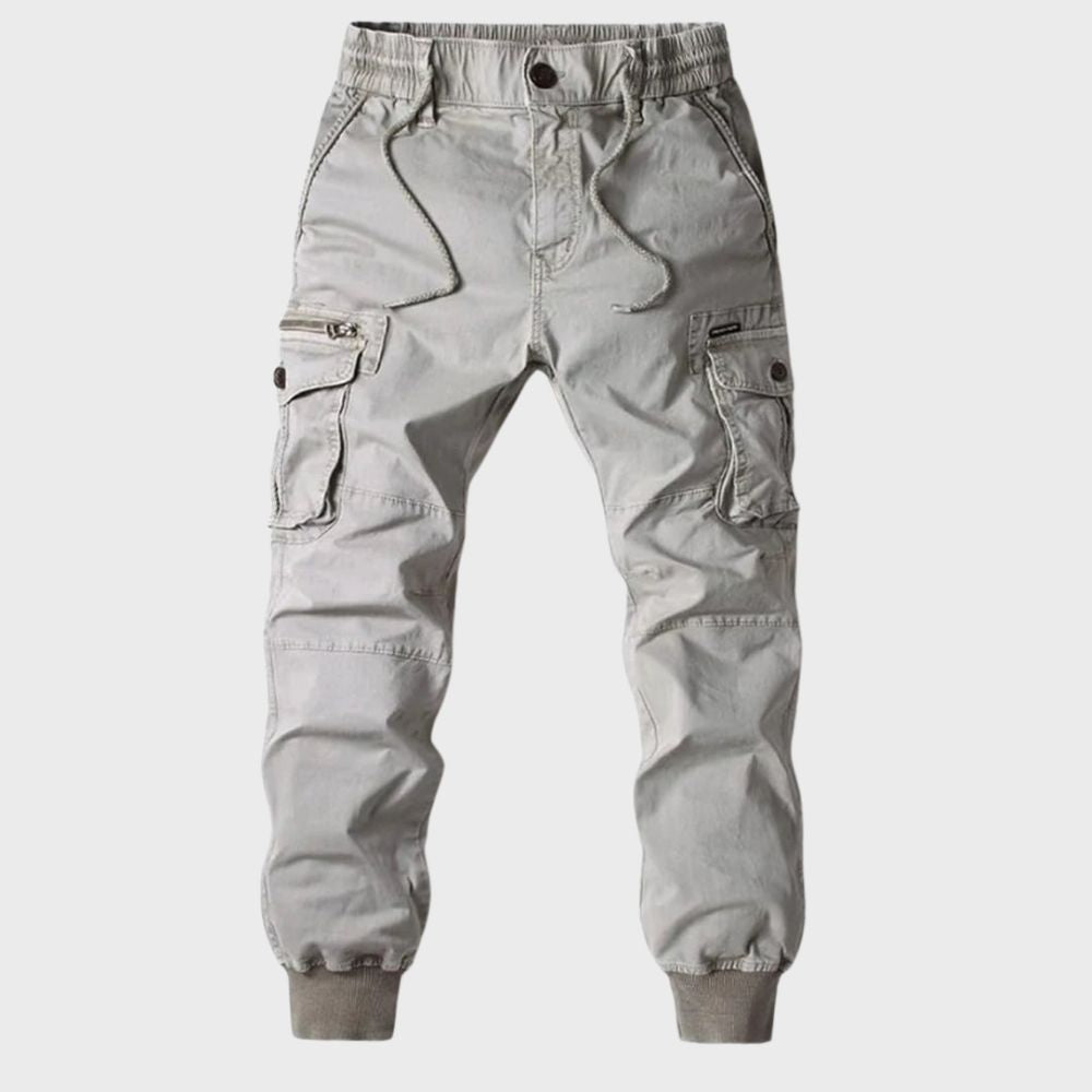 Pantalon cargo homme jogger – Pantalon de loisirs confortable avec ceinture élastique et poches style utilitaire