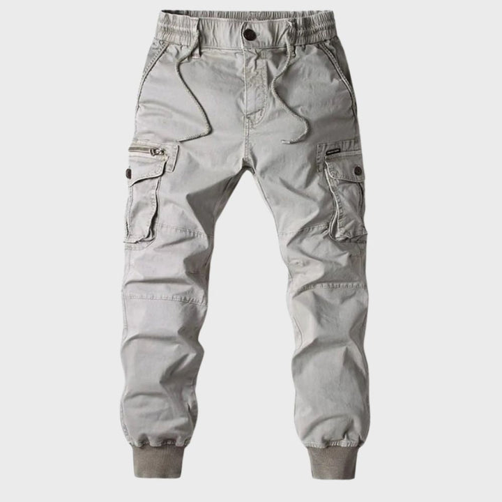 Pantalon cargo homme jogger – Pantalon de loisirs confortable avec ceinture élastique et poches style utilitaire