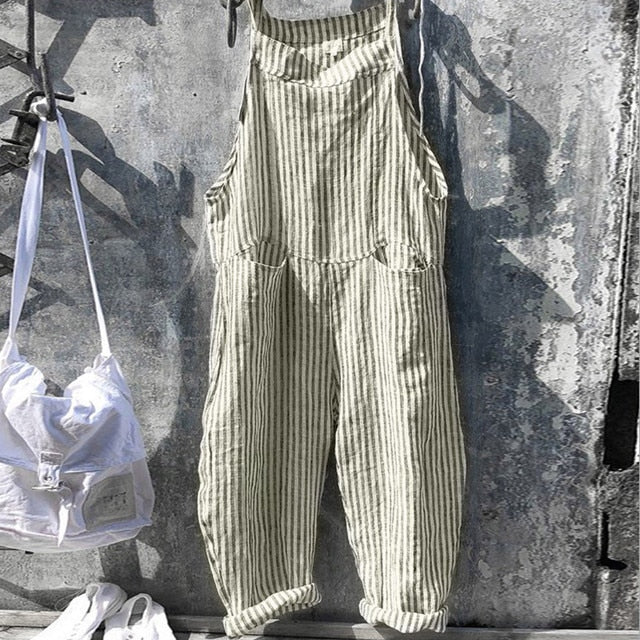 HARPER - Gestreifter Baggy-Jumpsuit im Vintage-Look