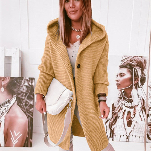 Mellissa - Cardigan lavorato a maglia con cappuccio