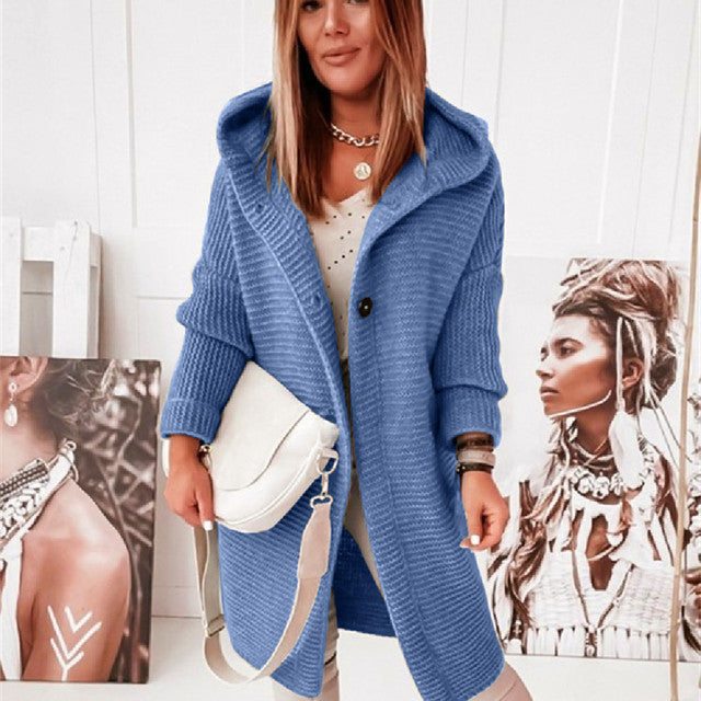 Mellissa - Cardigan lavorato a maglia con cappuccio