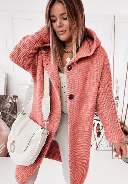 Mellissa - Cardigan lavorato a maglia con cappuccio