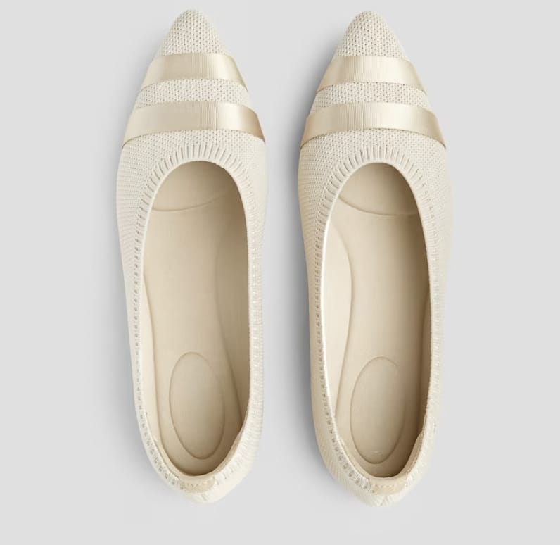 Ballerines pour femmes avec dentelle – Ballerines respirantes avec confort élastique pour bureau, loisirs et quotidien