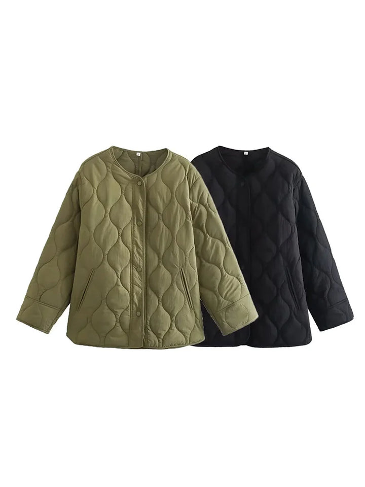 Cori - Veste oversize matelassée avec boutons-pression