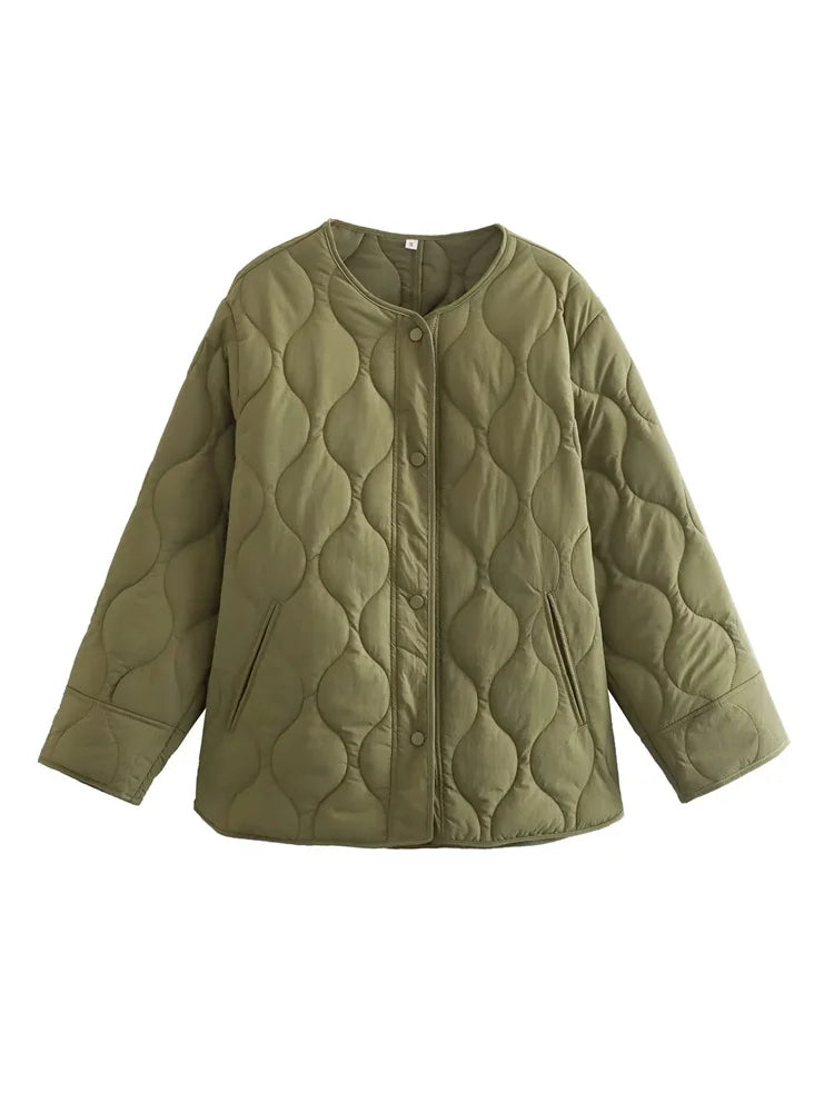 Cori - Veste oversize matelassée avec boutons-pression