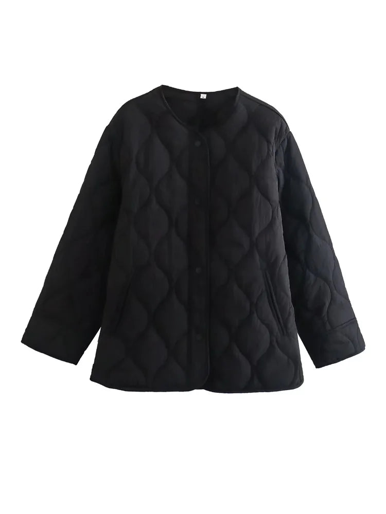 Cori - Veste oversize matelassée avec boutons-pression