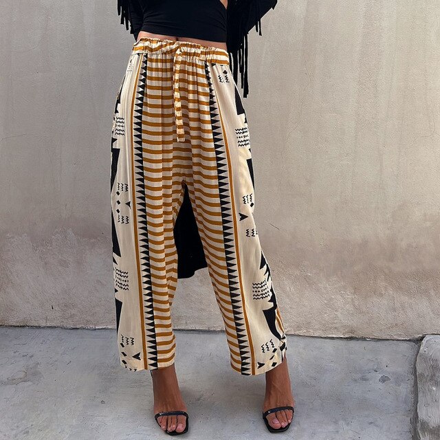 NELE - Pantalon imprimé géométrique
