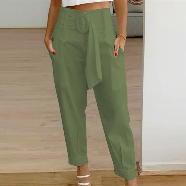 SADIE - Pantalon crayon avec laçage