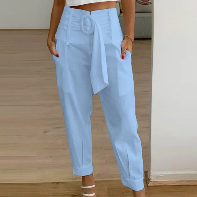SADIE - Pantalon crayon avec laçage