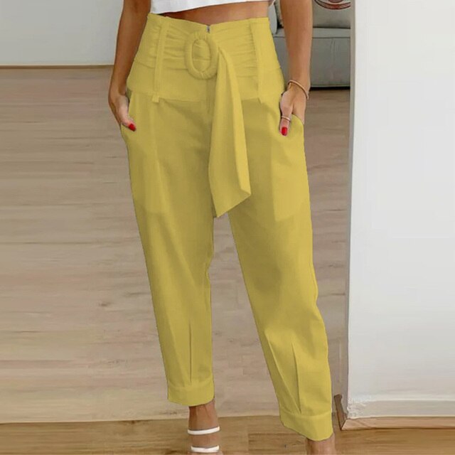 SADIE - Pantalon crayon avec laçage